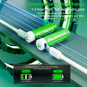 Bộ pin sạc dự phòng <span class=keywords><strong>Lithium</strong></span>-ion <span class=keywords><strong>AA</strong></span> 1.5V PUJIMAX 4 trong 1, cáp sạc nhanh, cổng USB Type-C - Product Image 3