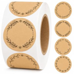 Étiquettes autocollantes rondes vierges de 2 pouces, idéales pour le stockage des aliments en bocaux, la boulangerie, les bougies, les savons, les emballages cadeaux, l'identification des produits. - Product Image 1