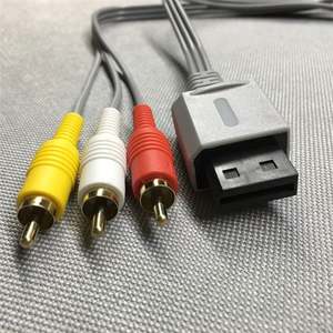 1,8 M 3 RCA <span class=keywords><strong>Cable</strong></span> para Nintendo <span class=keywords><strong>Wii</strong></span> Controller Console Audio Video AV <span class=keywords><strong>Cable</strong></span> <span class=keywords><strong>Compuesto</strong></span> 480P Chapado en oro 3RCA para Will <span class=keywords><strong>Cable</strong></span> - Product Image 3
