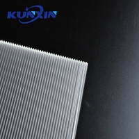 Kunxin Prisme Décoratif Texture Rayée Acrylique 2mm 4mm 6mm Clair Mini Feuille Acrylique Côtelée