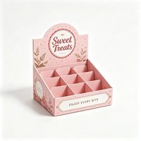 Boîte de présentation de comptoir PDQ avec logo personnalisé, en carton, pour l'affichage en magasin, pour l'emballage de petites marchandises