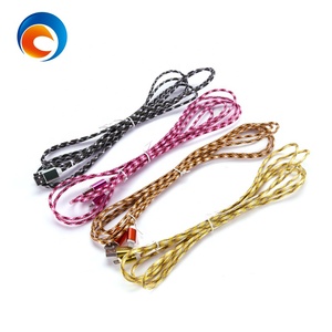 3 metros de 10 pies 1 Amp de Nylon personalizable de carga rápida USB Cable de transferencia de datos para el tipo-C - Product Image 1