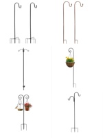 Crochets en métal de berger, décorations d'extérieur pour jardin, jardin robuste, pour suspension de plantes, panier en fil