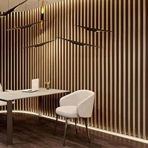 New Style Sound Absorbing MDF Wood Slatted Wall Acoustic Panels For Interior Decoration Wall And Ceiling