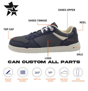 รองเท้าแบบผูกเชือก น้ำหนักเบา กันลื่น พื้นเรียบ หัวรองเท้ากว้าง ผ้าตาข่าย ด้านบนเป็นตาข่าย  รับทำโลโก้ ดีไซน์มินิมอล สไตล์เท้าเปล่า สำหรับฤดูใบไม้ผลิ - Product Image 2