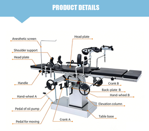 Mesa de Operaciones Multiusos, Altura Mínima de 750 mm, Ajuste Lineal de Patas de 120 mm, Acero al Carbono, Acero Inoxidable Opcional - Product Image 4