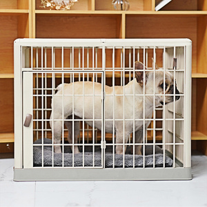 Promotion : Nouvelle <span class=keywords><strong>cage</strong></span> pour animaux de petite et moyenne taille, en résine plastique, anti-rouille, avec couvercle, maison pour chien avec roues, <span class=keywords><strong>cage</strong></span> de transport pour animaux de compagnie - Product Image 4