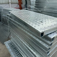 Grille de plancher en acier galvanisé à chaud à prix d'usine pour passerelles et plateformes, grille de plancher composite en acier