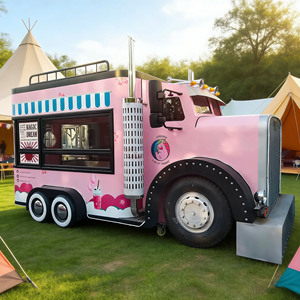 Best Selling Custom Mobile Food <b>Trailer</b> With Full Kitchen Fast Food Truck For Hamburger Taco Pizza - Product Image 1