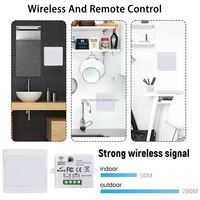 Mini interrupteur intelligent 433 MHz, interrupteur mural sans fil auto-alimenté 50 m sans batterie, module RF mini 110 V 220 V, pour appareils électroménagers