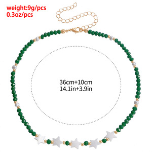 Collar de cristal de cinco colores Sexy de estilo de moda transfronterizo europeo y americano Simple elegante de gama alta nicho estrella clavícula - Product Image 5