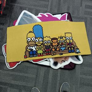 3D印花花卉簇绒定制地毯设计师设计黑色8球桌地毯标志定制门垫 - Product Image 4