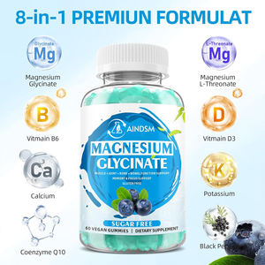 Gummies au magnésium glycinate pour la relaxation, vente chaude, végétaliennes, améliorent la santé cardiaque et osseuse - Product Image 3