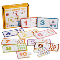 Rompecabezas digital cognitivo de madera, aprendizaje temprano, rompecabezas educativo interactivo para padres e hijos, juguete para niños para emparejar y combinar