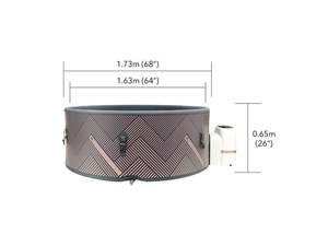 Spa gonflable portable en PVC à haut débit, 180 jets d'air - Massage puissant par bulles, <span class=keywords><strong>pompe</strong></span> 15 GPM, capacité de 50 à 59 gallons - Product Image 4
