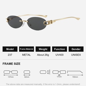 Gafas de sol Sunray Y2K de estilo atrevido y fresco, recién llegadas, para chicas geniales y para salidas nocturnas. - Product Image 3