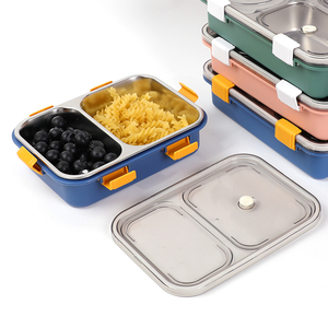 850ml Boîte à lunch isolée en acier inoxydable Bol à soupe Conteneur alimentaire Couverts 3 4 5 compartiments Stockage pratique des aliments - Product Image 3