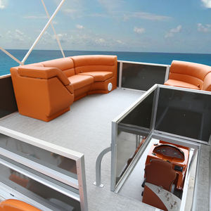 2025 Triton 30ft modelo de lujo barco de aluminio completamente ensamblado pontón de dos pisos listo para derrapar al por mayor - Product Image 5