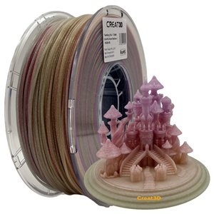 Filament PLA arc-en-ciel scintillant Creat3D 1,75 mm 1 kg/bobine, écologique, transparent, avec paillettes, pour imprimante 3D - Product Image 5