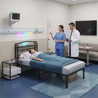 Einzelbett für Fabrik, Zuhause, Hotel, Krankenhaus, Apartment, Suite, Schule, 2-Meter-Eisenbett mit Ambientelicht und Sieben-Sterne-Projektor