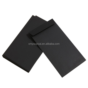 Tự niêm phong <span class=keywords><strong>A4</strong></span> A7 C6 C5 đồng bằng màu đen phong bì tùy chỉnh màu đen Kraft phong bì với logo - Product Image 6