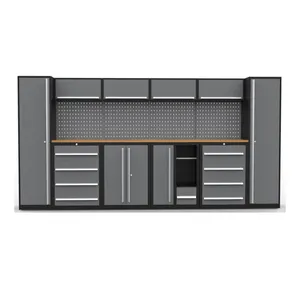 Tiroirs de rangement modulaires, en acier inoxydable, armoire à outils et établi avec tiroirs