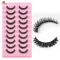 Prêt à expédier (RTS) – Lot mixte en gros de faux cils russes multi-couches, bande complète DD pour un volume intense 3D, en faux vison, sans cruauté animale, 25-30