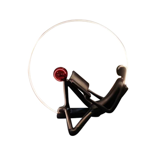 Mỹ cổ điển nhựa sàn đèn cơ thể màu đen điêu khắc trừu tượng mới chiếu sáng sàn - Product Image 6