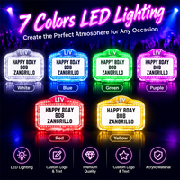 Présentoir de bouteilles LED personnalisé, panneau de service pour bouteilles, accessoires de bar, tableau de messages pour la décoration de boîtes de nuit, mariages, anniversaires et événements