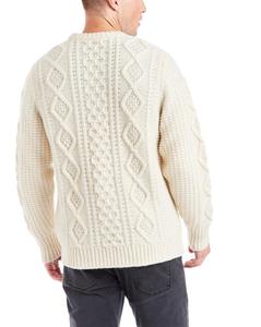 80% lambswool/20% Nylon Áo Thun cáp dày Phi Hành Đoàn cổ Áo Len Dệt Kim Nam - Product Image 4