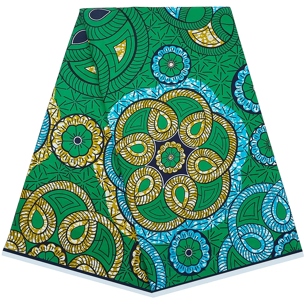 Kain Batik Afrika 100% lilin asli asli dijamin baru kain Batik Afrika untuk gaun pernikahan tisu katun 6 yard