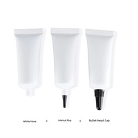 Tube souple blanc personnalisé avec logo, 5g, 10g, 20g, en forme de balle, pour sérum, huile essentielle, sous-emballage cosmétique