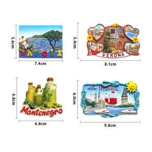 Usine OEM ODM, vente en gros, aimant de réfrigérateur personnalisé en résine 3D, souvenir de ville, monument de la ville, aimant de réfrigérateur pour la décoration de la maison - Product Image 3