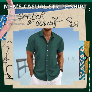 Nouvelle Chemise Décontractée à Manches Courtes en Fibre de Polyester Jacquard à Pois pour Homme, Idéale pour le Sport et les Loisirs, Anti-Plis, 180g, Collection Printemps, ODM - Product Image 2