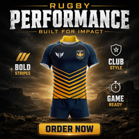 Maillots de rugby personnalisés par sublimation, respirants, à séchage rapide, chemises de rugby rayées pour hommes, uniformes d'équipe en gros, ensemble short
