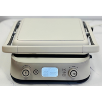 Grille-pain électrique d'intérieur 3-en-1 en acier inoxydable, presse à panini, machine à sandwich, plaques amovibles anti-adhérentes, sans fumée, usage domestique, version US