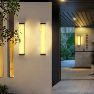 Applique murale extérieure longue bande imitation marbre, lumière chaude LED 220V, garantie 5 ans, éclairage pour villa, cour et porte d'entrée - Product Image 3