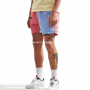 Bermudas de cintura media para mujer personalizadas con estampado de sublimación OEM, pantalones cortos de natación transpirables para correr y Yoga, diseño colorbloqueado AA 1431 - Product Image 1