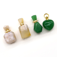 Vente en gros de flacons de parfum en cristal naturel, pendentif en améthyste, quartz rose, cristaux de guérison, artisanat