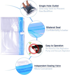 Impugnatura In Nylon di plastica arrotolare le borse salvaspazio per indumenti da viaggio a compressione sacchetti di stoccaggio - Product Image 3