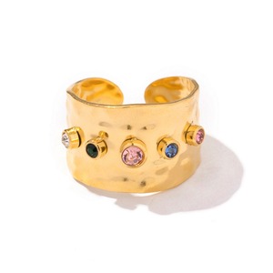 Zircon <b>Ring</b> For Women 18K Gold <b>Open</b> Design Geometric Shape Party Jewelry - Product Image 5