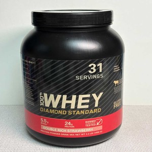OEM Whey Diamond Standard <b>Protein</b> Powder 1000g Double Rich Strawberry 31 Servings Gluten Free For Adult - Product Image 1