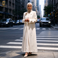 Abaya Zaynab pour femmes, robe musulmane, abaya du Ramadan, kimono de Dubaï, vêtements de luxe en polyester, abaya ouverte pour femmes de Dubaï