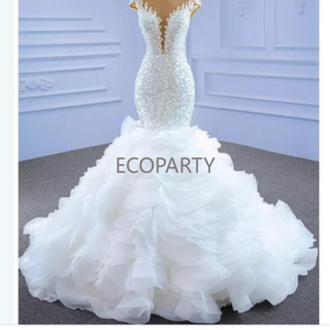 Robe de mariée perlée 2025 avec broderie, sequins et perles, traîne balayante, robes de mariée formelles, Vestidos De Noiva - Product Image 2