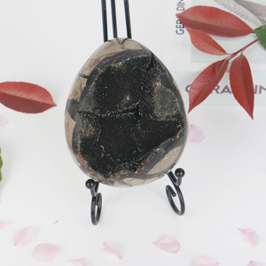 Cristal Mineral Natural de Alta Calidad, Geoda Septaria en Forma de Huevo, Pulida para Fines Decorativos - Product Image 2
