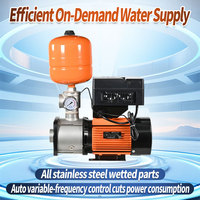Pompe à pression constante à fréquence variable, horizontale, multi-étages, pour l'alimentation en eau, entièrement en acier inoxydable