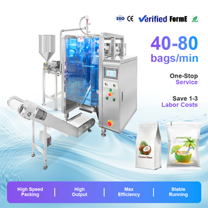 Machine d'emballage verticale VFFS fabriquée en Chine pour l'eau de coco, le sirop d'érable et les liquides en sachet - Product Image 1