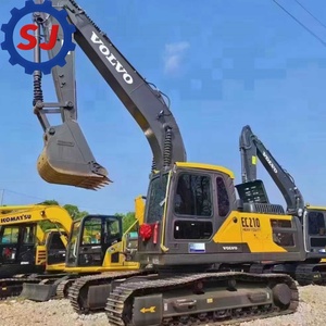 Excavadora usada Volvo EC210 de bajo precio, excavadora hidráulica de cadenas de tamaño mediano, 21 toneladas, en stock para la venta. - Product Image 3