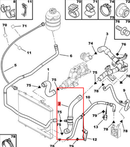 Radiator <strong>Hose</strong> 1351.PE 1351.EK 1351PE 1351EK for Peugeot 206 307 1.6 2.0 Water Outlet <strong>Hose</strong> - Product Image 2