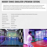 Simulation interactive intérieure Projection d'entraînement de tennis Salle de tennis AR Équipement de tennis numérique Compétition individuelle sportive